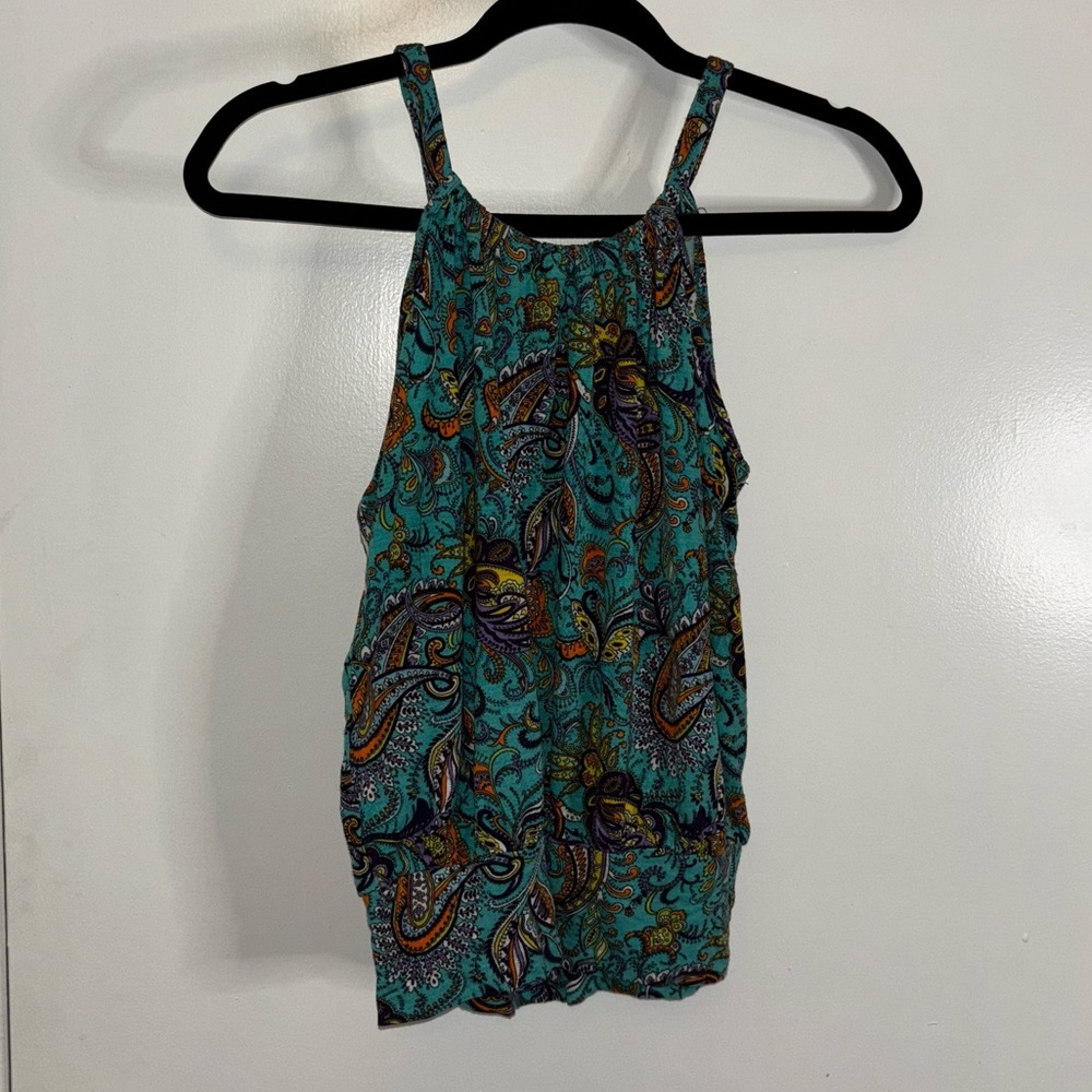 Twentyone Green Blue Halter Tank Top